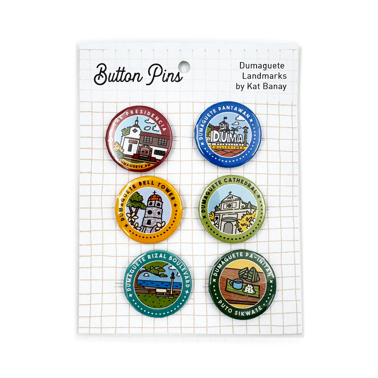 Dumaguete Button Pins Set by Kat Banay - Image 4