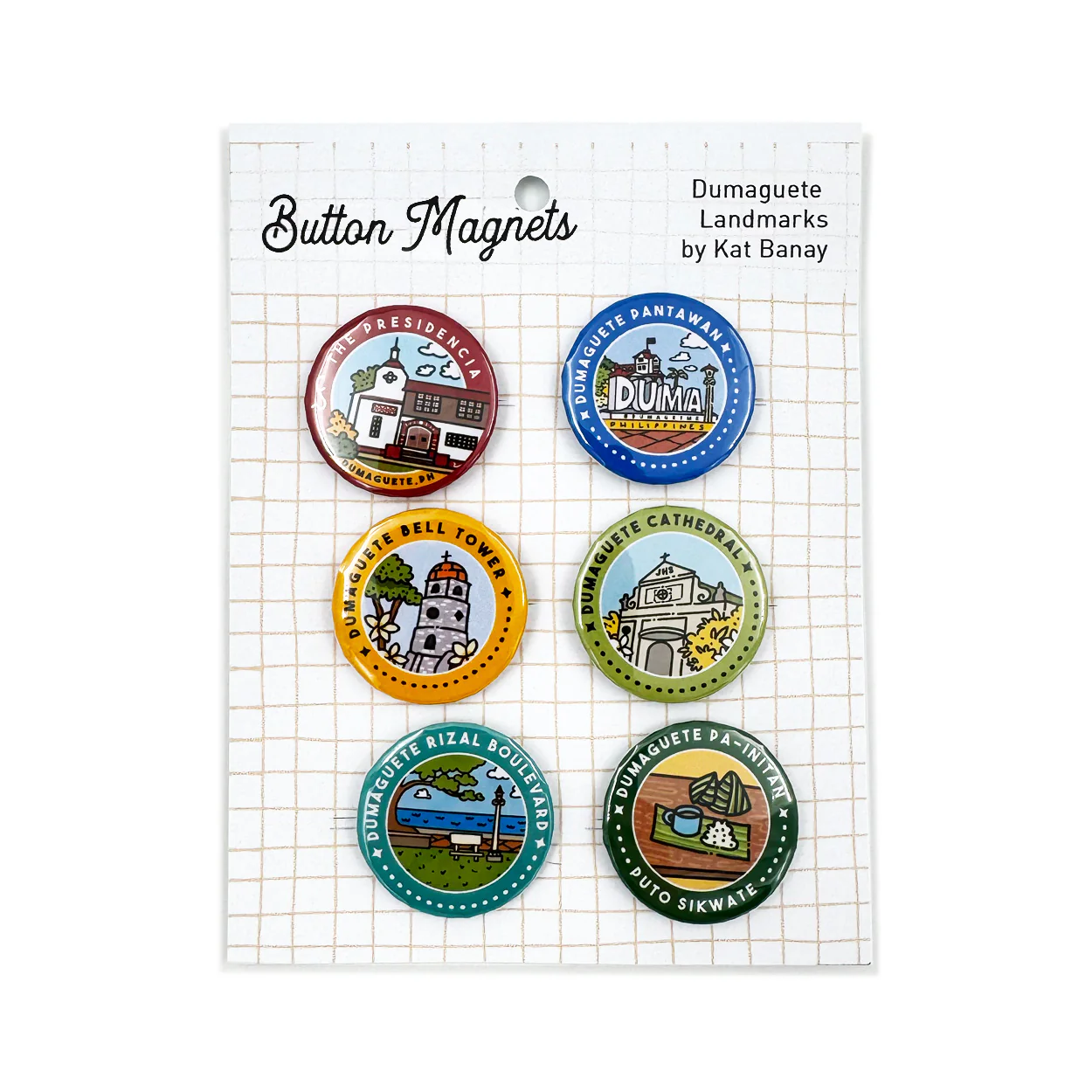 Dumaguete Button Magnets by Kat Banay - Image 3